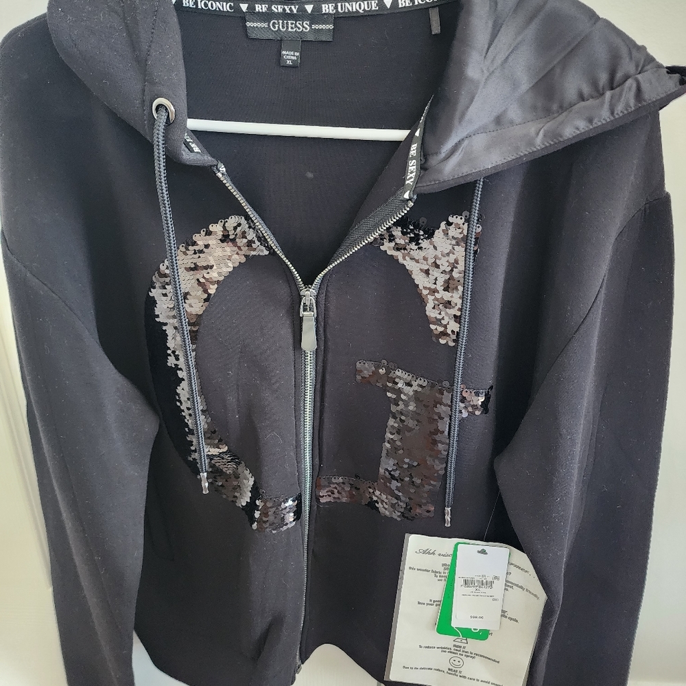Black Sequin Guess Sweatshirt